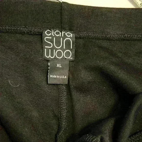 Clara Sun Woo ponte knit boot cut pant -black size XL - Picture 4 of 4